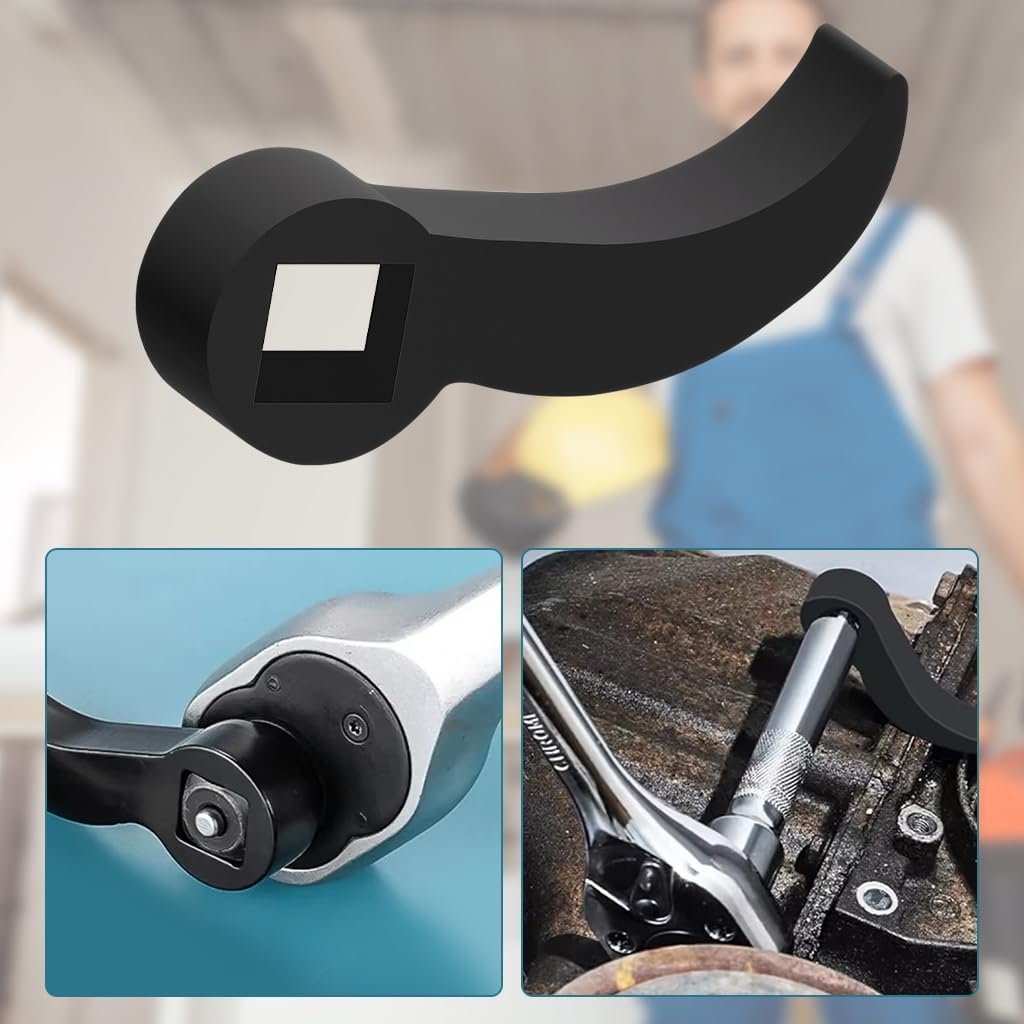 STHIRA Curved Torque Wrench Adapter Handle for Tight Space Access with Steel Extension Bar