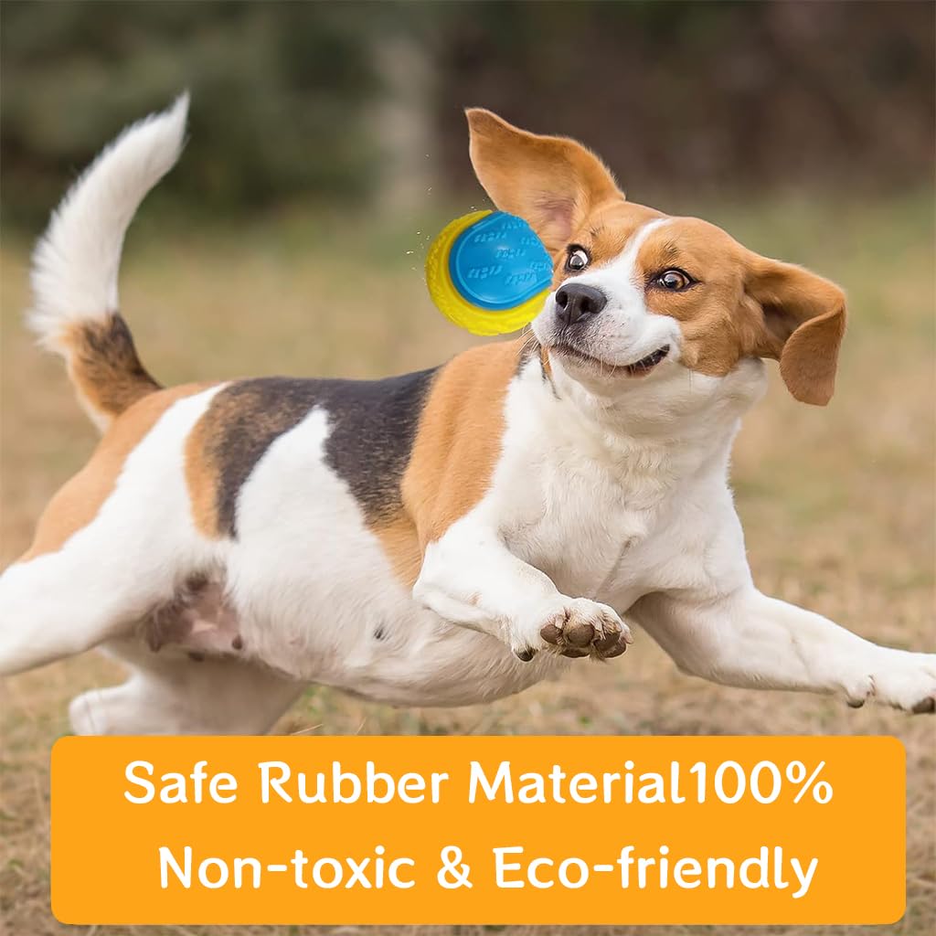 Qpets Squeaky Dog Toy Ball for Medium to Large Dogs with 3.5 in Size and Soft TPR Material