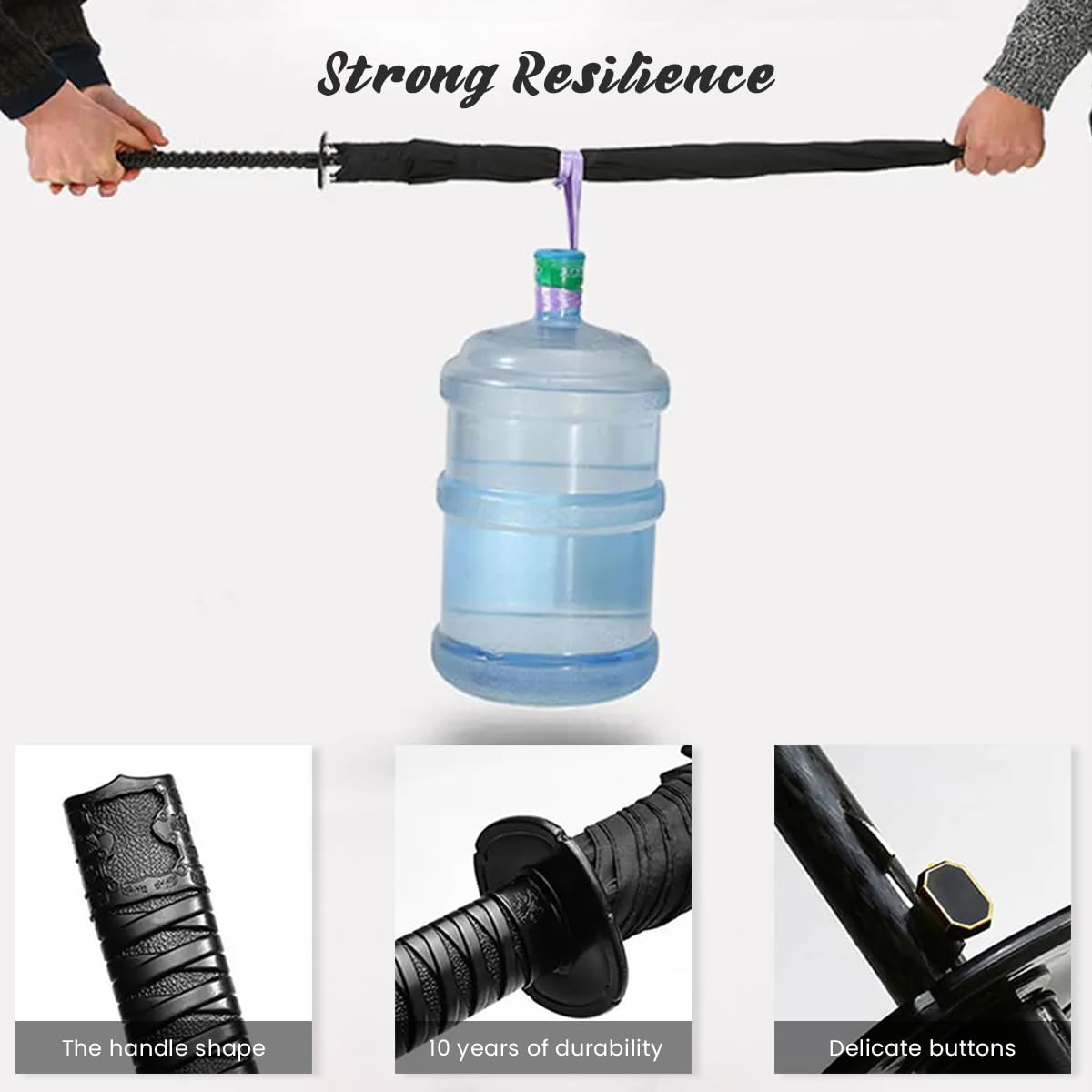 PALAY Samurai Sword Umbrella with 16 Steel Ribs and Auto Open Mechanism | 38.5 in Japanese Style