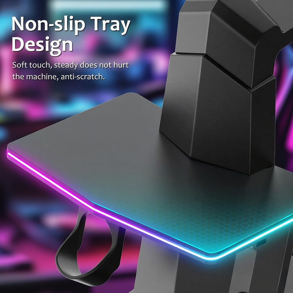 ZORBES Charging Dock for Meta Quest 3 and 2 with Dual Controller Slots and TPU-Coated LED Tray