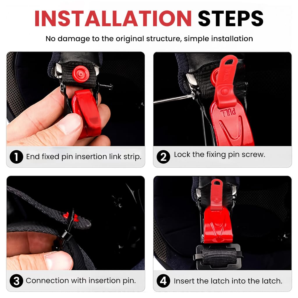 STHIRA Helmet Quick Release Buckle Replacement Kit for Chin Straps Up to 1 in featuring Ratcheted Stainless Steel Mechanism
