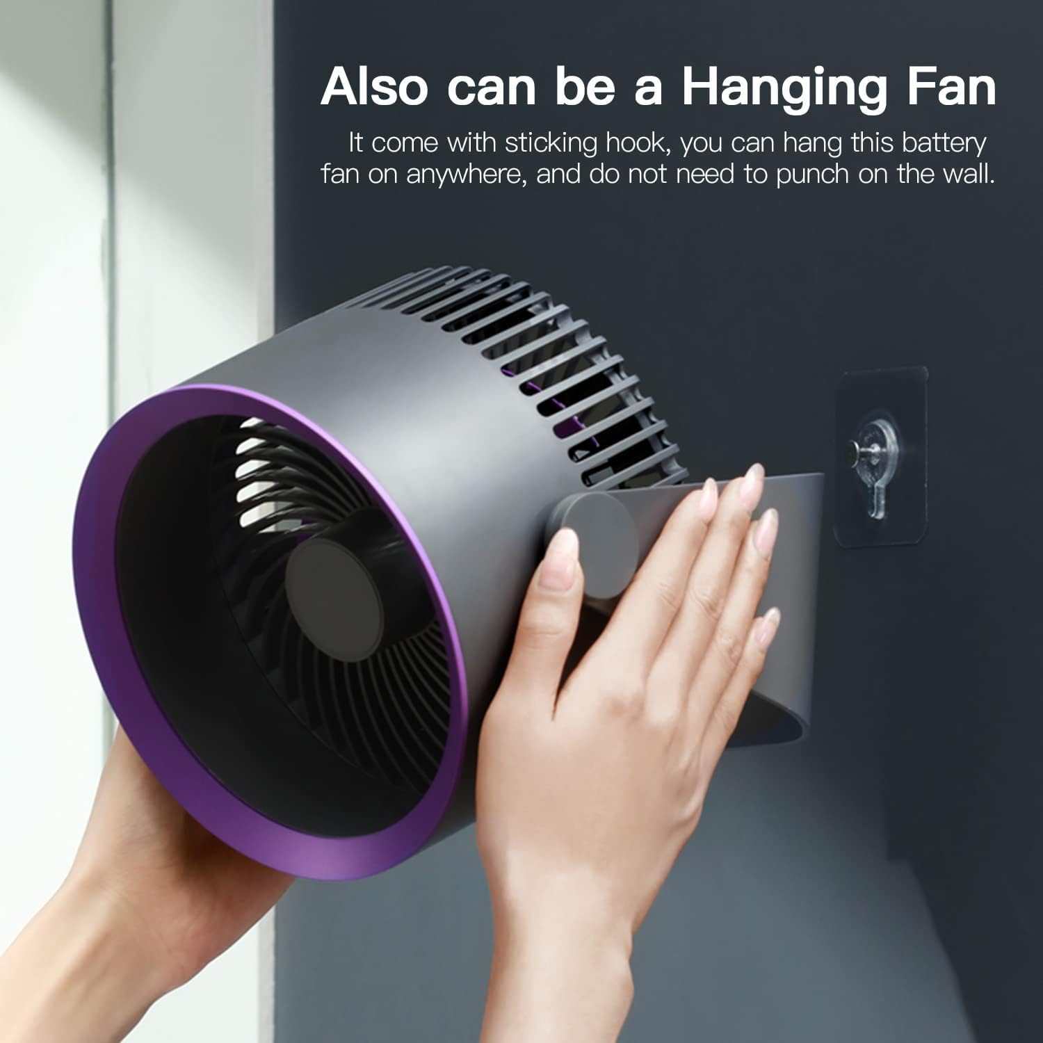 HANNEA Table Fan for Children with 6000mAh Battery and Deep Pitch Blades | Quiet Pink Air Circulator