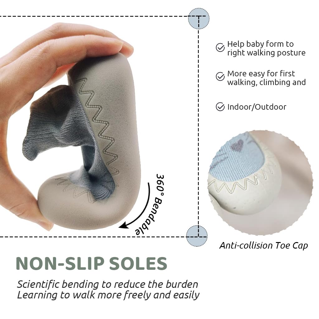 SNOWIE SOFT Winter Baby Shoes for 6–12 Months with Anti-Skid Rubber Sole and Plush Liner Blue