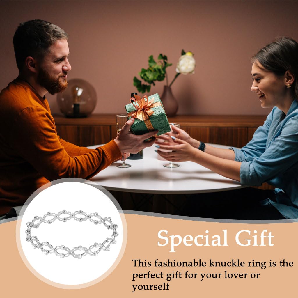 Zibuyu Adjustable Bracelet Ring for Fingers or Wrist with Retractable Fit and Cubic Zirconia