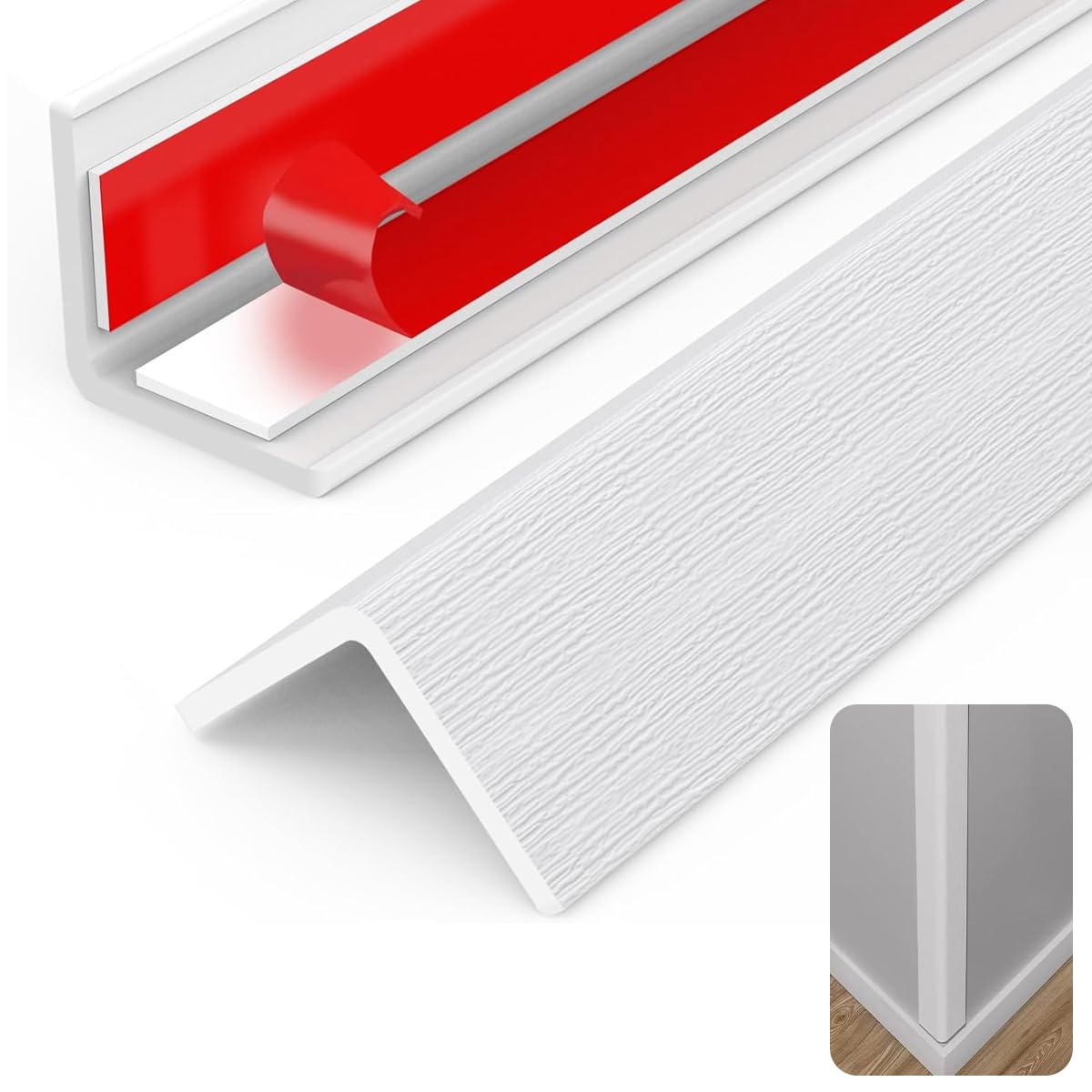 SNOWIE SOFT Wall Corner Protector for Baby with Self Adhesive PVC 3.94 ft | Safe Edge Guard for Furniture