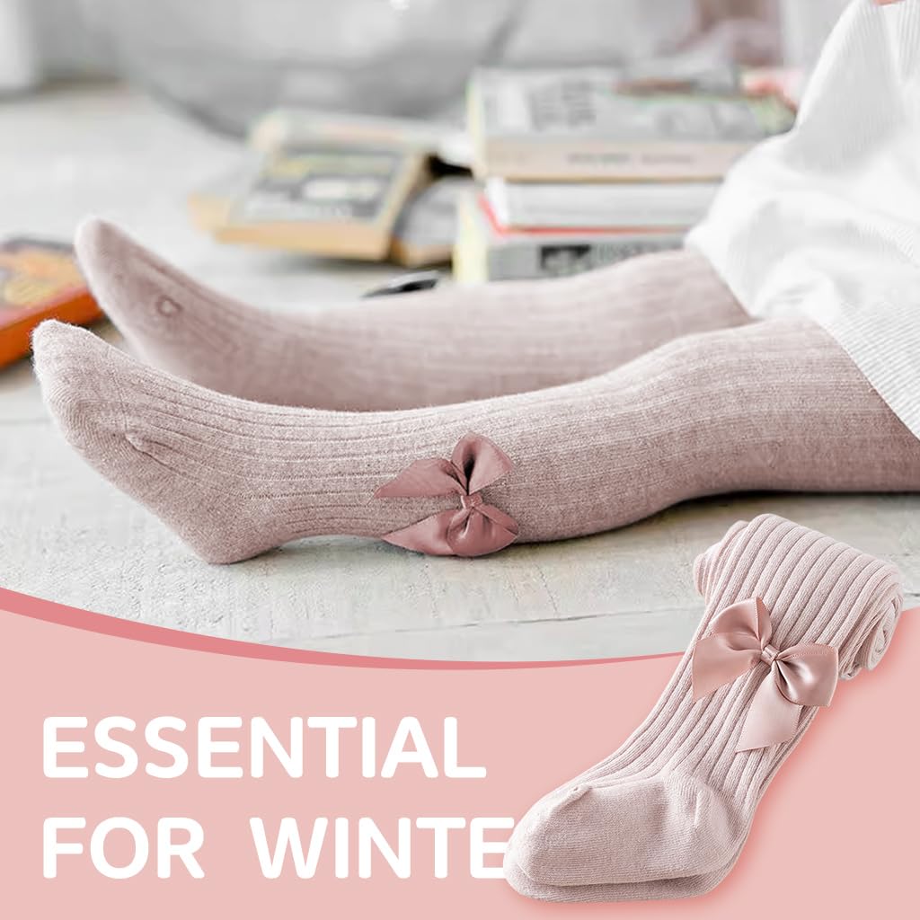 SNOWIE SOFT Baby Cotton Leggings for Girls 12–24 Month with Open Crotch Design | Soft & Warm