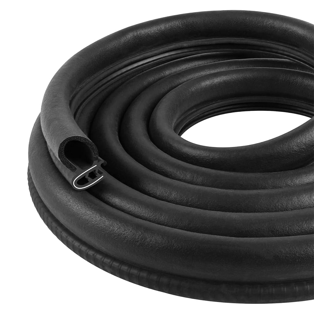 STHIRA Automotive Door Weather Stripping for Cars with Side Bulb 20 ft Rubber Seal | Soundproof and Weatherproof Trim