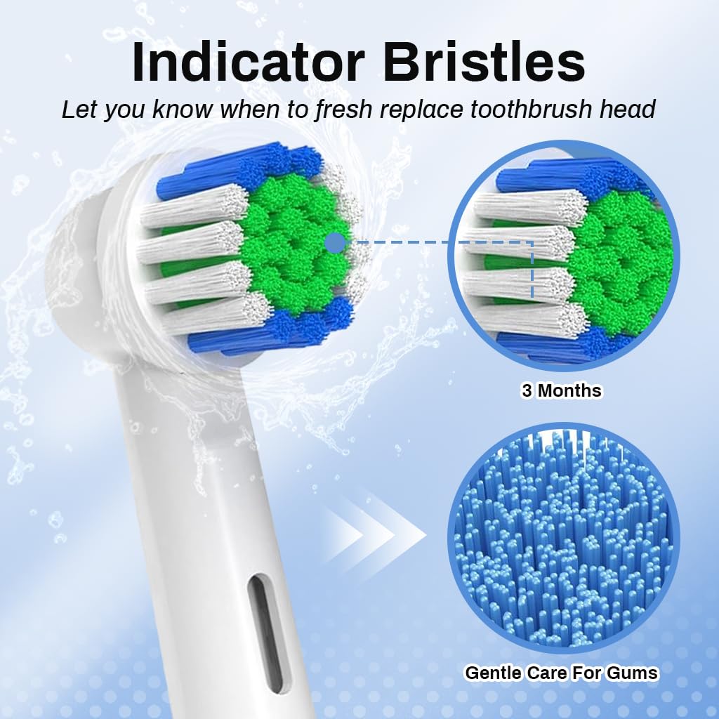 MAYCREATE Electric Toothbrush Replacement Heads for Oral B Braun with Soft Dupont Bristles Pack of 8 | Gentle Deep Cleaning Performance