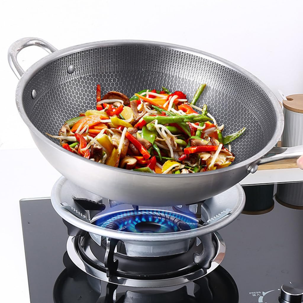 HASTHIP Gas Stove Burner Ring for Efficient Cooking featuring Cone Shaped Flame Gather Ring and Galvanized 8 Grates Design