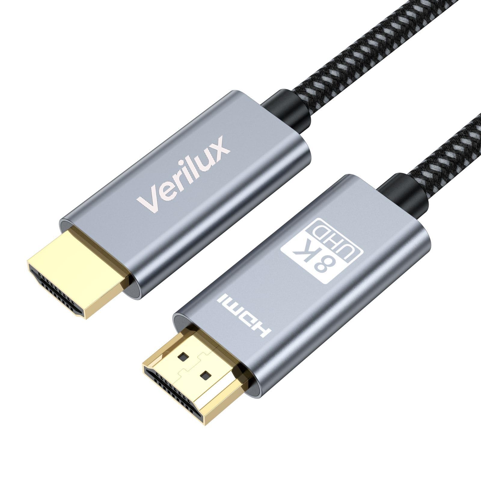 Verilux HDMI Cable 3M 48Gbps High Speed for 4K 120Hz and 8K 60Hz Devices | Nylon Braided