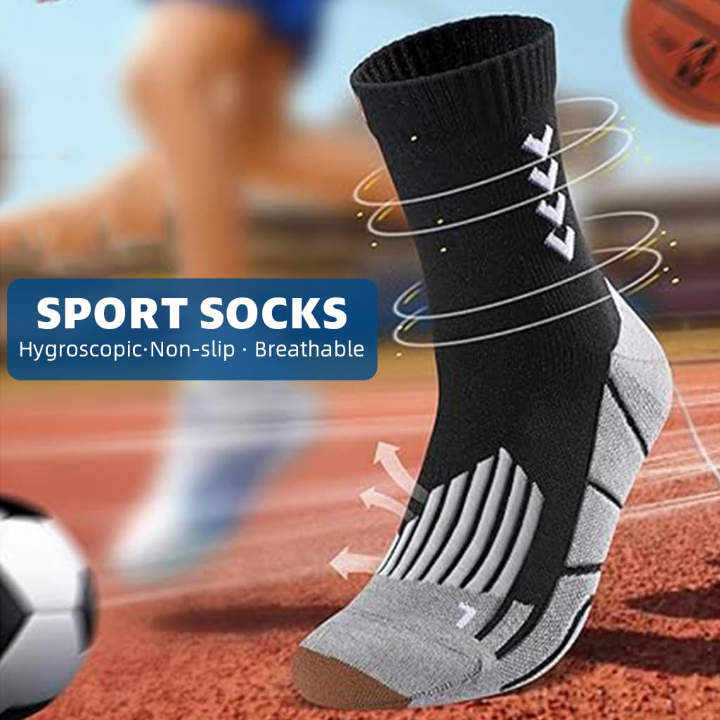 PROBEROS Compression Socks for Running with 15-20 mmHg Support | 9 Pairs for Men