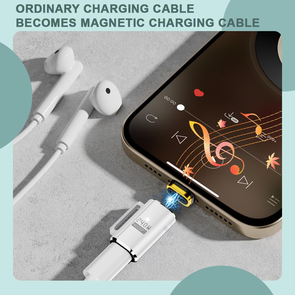 Verilux Type C Adapter with Magnetic Connector and 40Gbps Transfer | 240W Fast Charging