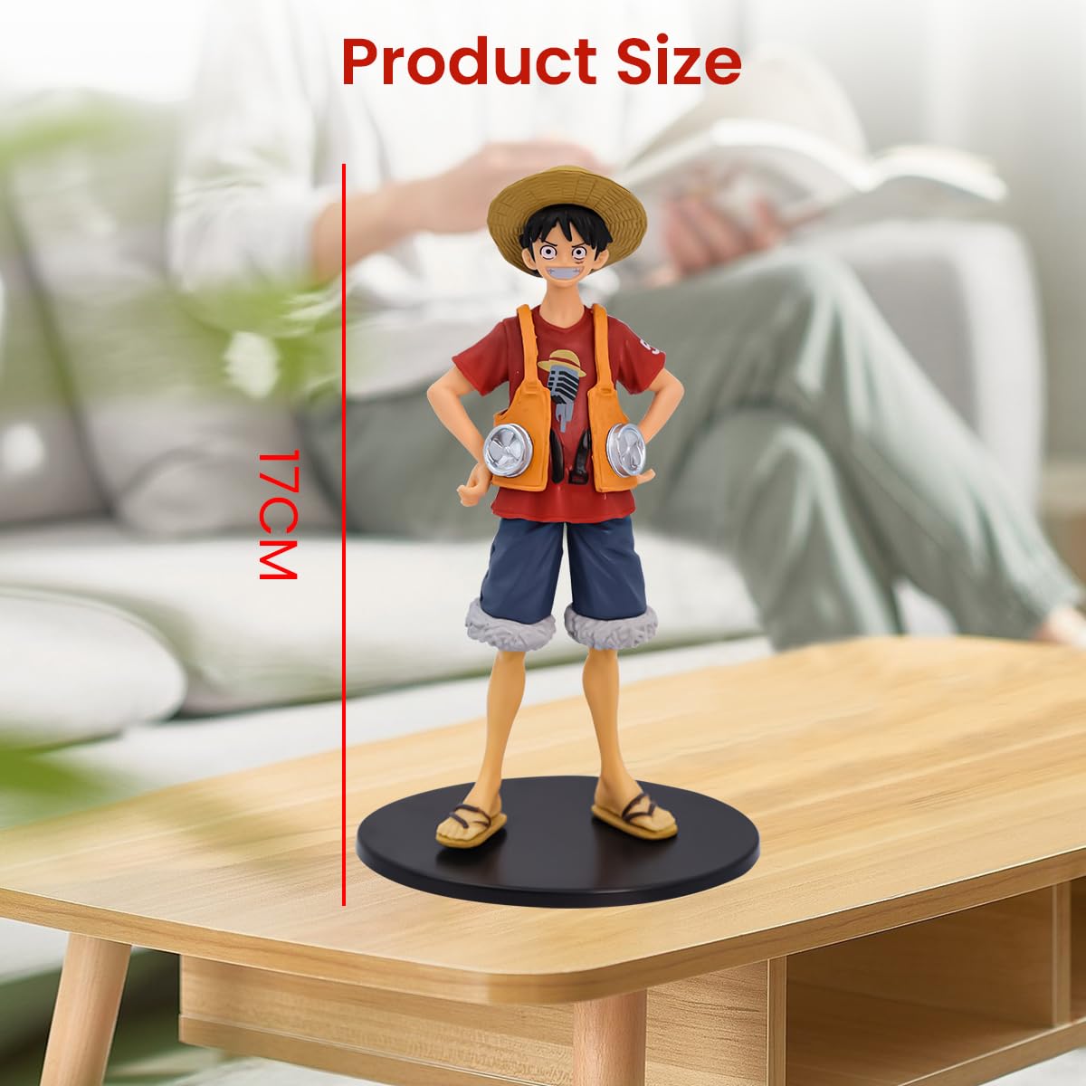 PATPAT Luffy Action Figure for Desk Decoration featuring PVC Material | Gift for One Piece Fans