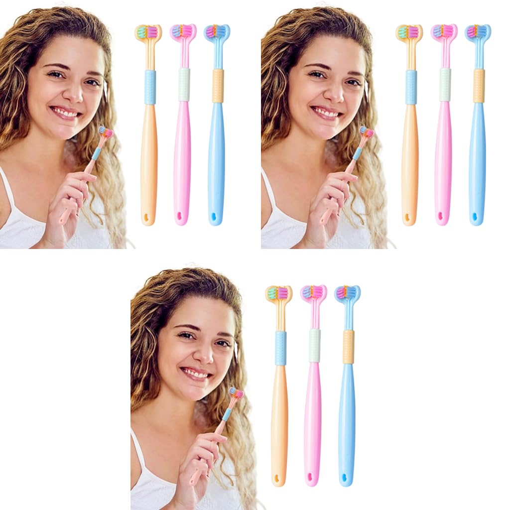 HANNEA Toothbrush for Kids 9PCS with Multi-Sided Soft Bristles and Tongue Scraper | Gentle Dental Care