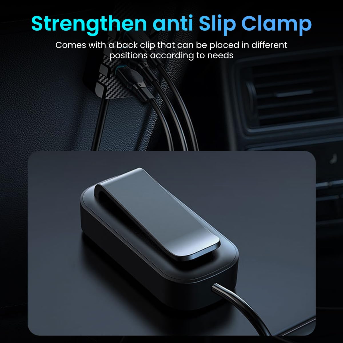 STHIRA Car USB Hub for 12 24V Vehicles with 6 Ports and PD 66W Fast Charging | LED Light Design