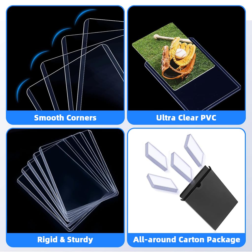 PATPAT Card Sleeves for K-pop and Trading Cards featuring Clear 3x4 in PVC Holders | 50 Pcs