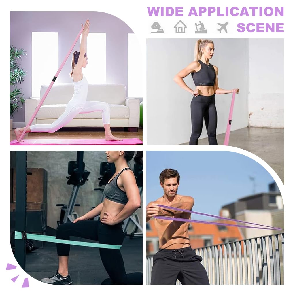 Proberos Resistance Band for Home Workout featuring 6.6 ft Length and 49 lbs Tension | Fabric Band for Yoga and Strength Training