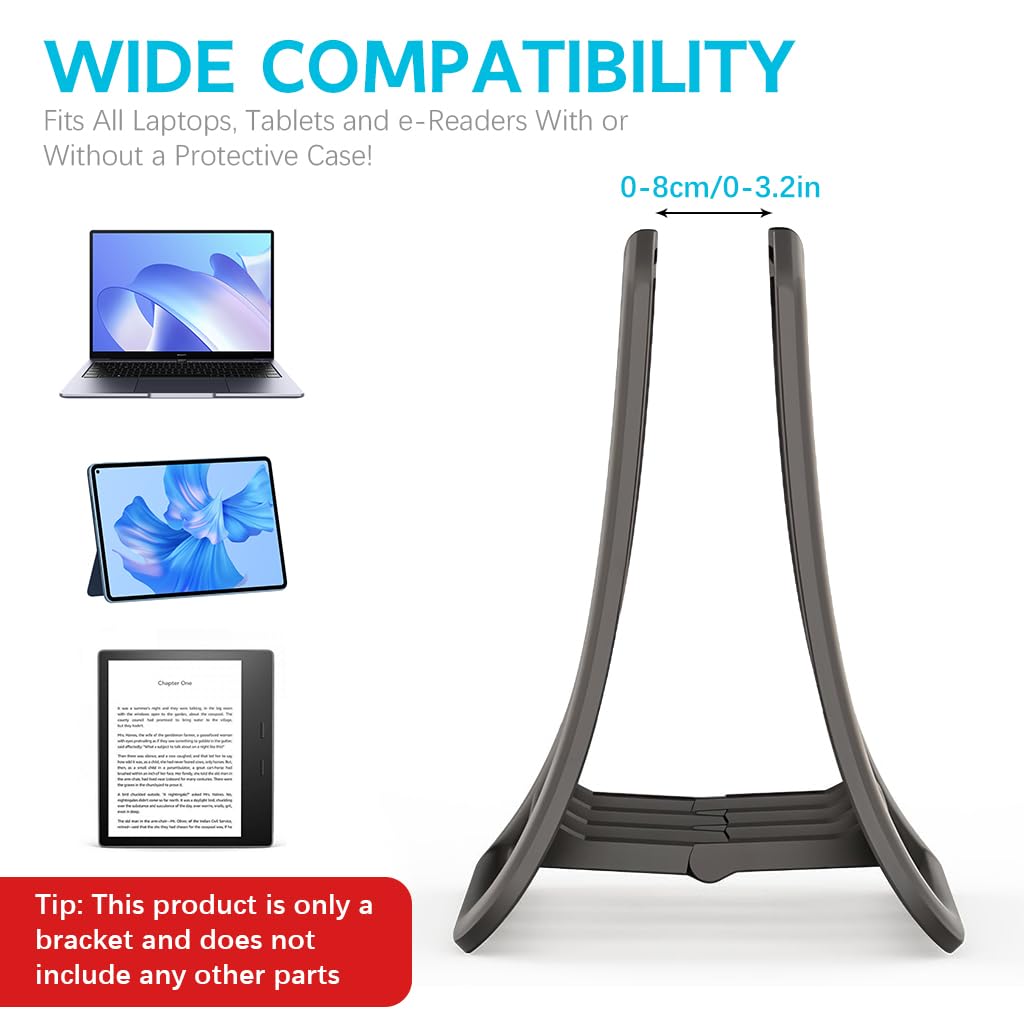 ZORBES Laptop Holder for Desk with Ergonomic Triangle Design and Cooling Airflow | Universal Organizer for Laptops and Tablets