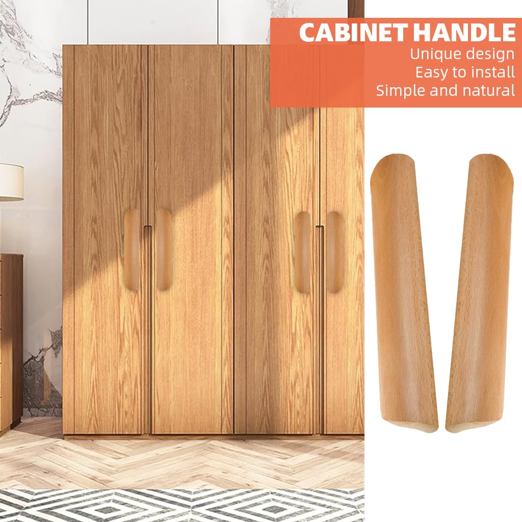 HASTHIP Wooden Cabinet Pulls for Wardrobe and Drawer with 8.6 in Half Cylinder Design | Pre Punched Handles
