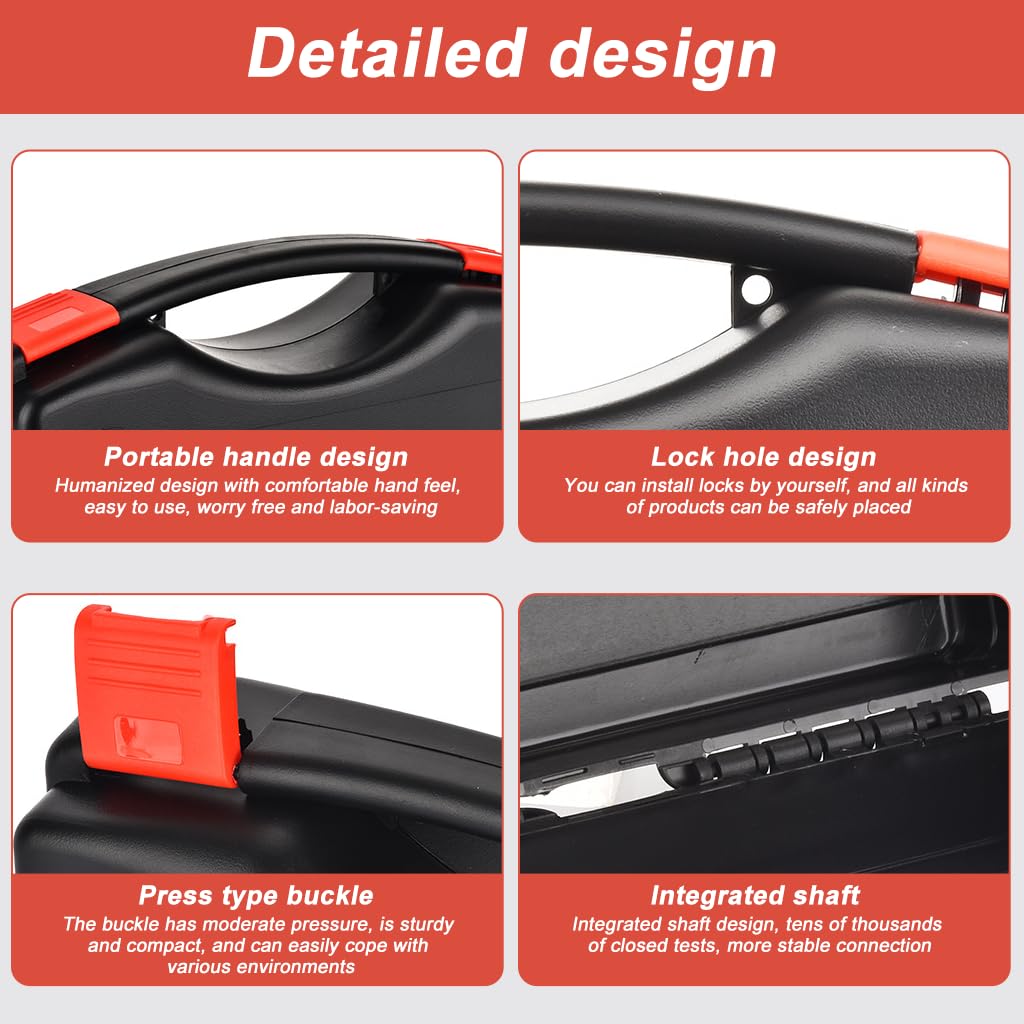 Electrical Tool Carry Case for Hardware and Electrical Tools with Custom Foam Insert 23x18x4.5cm PP Hard Shell | Anti‑Impact Storage Box