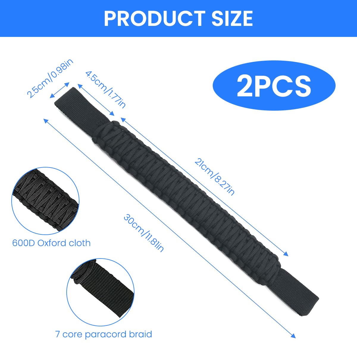STHIRA Car Seat Headrest Grab Handles for Rear Passenger Support 11.81 in Nylon | Easy Install