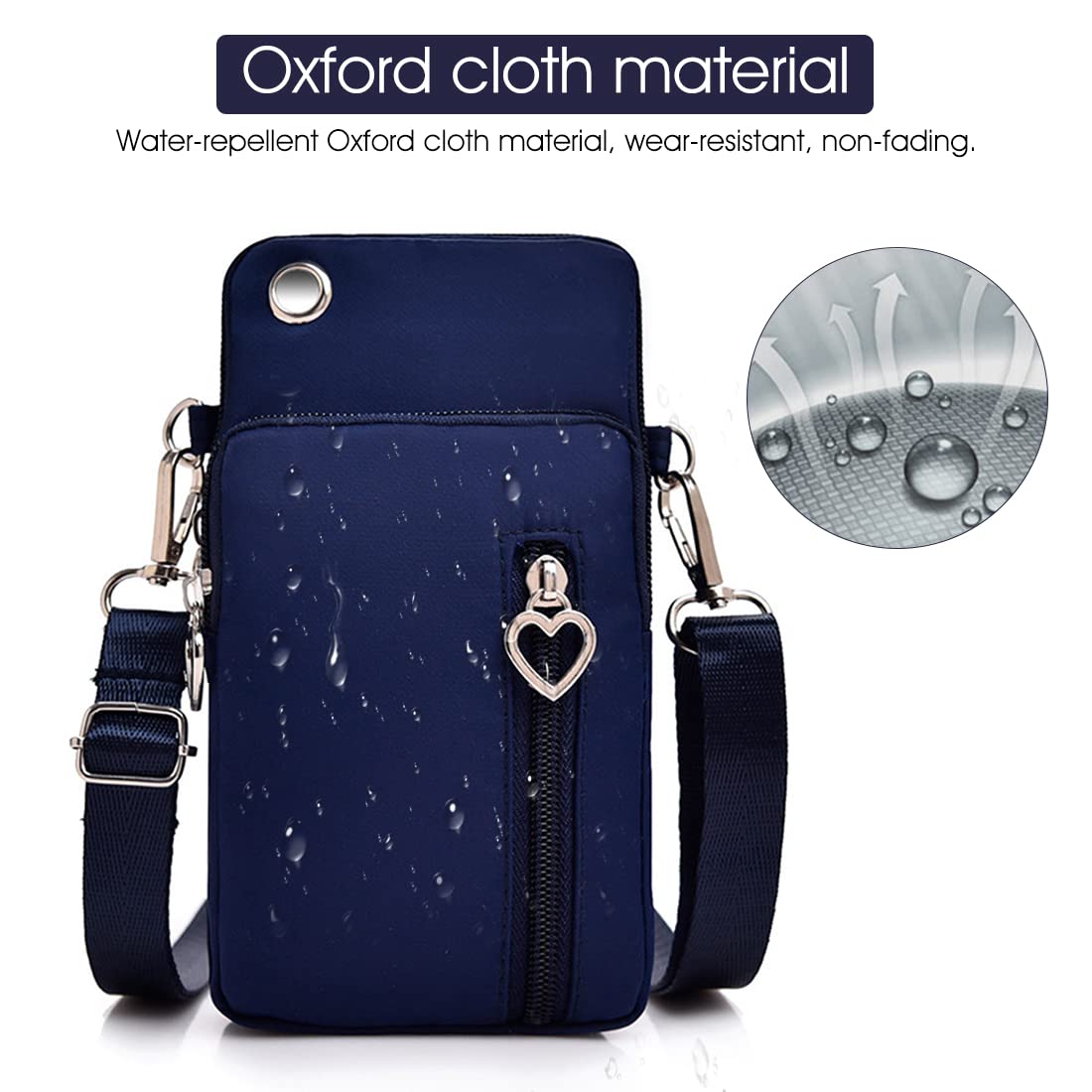 PALAY Small Crossbody Wallet Phone Bag for Women with Card Slots and Adjustable Strap | Waterproof Oxford Cloth Handbag