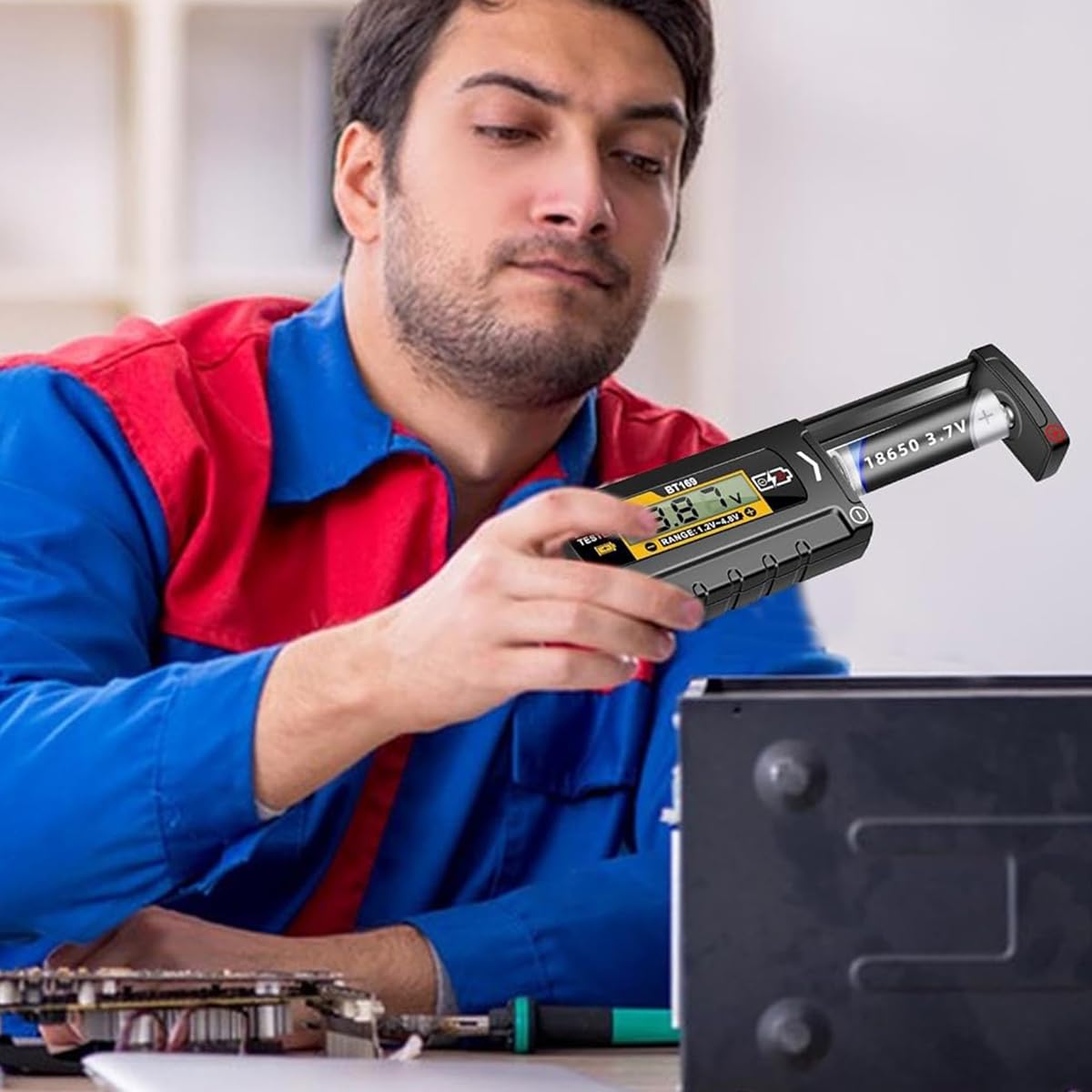 Serplex Battery Tester with LCD Display for AA AAA C D PP3 | 1.4–4.8V Quick Response Analyzer