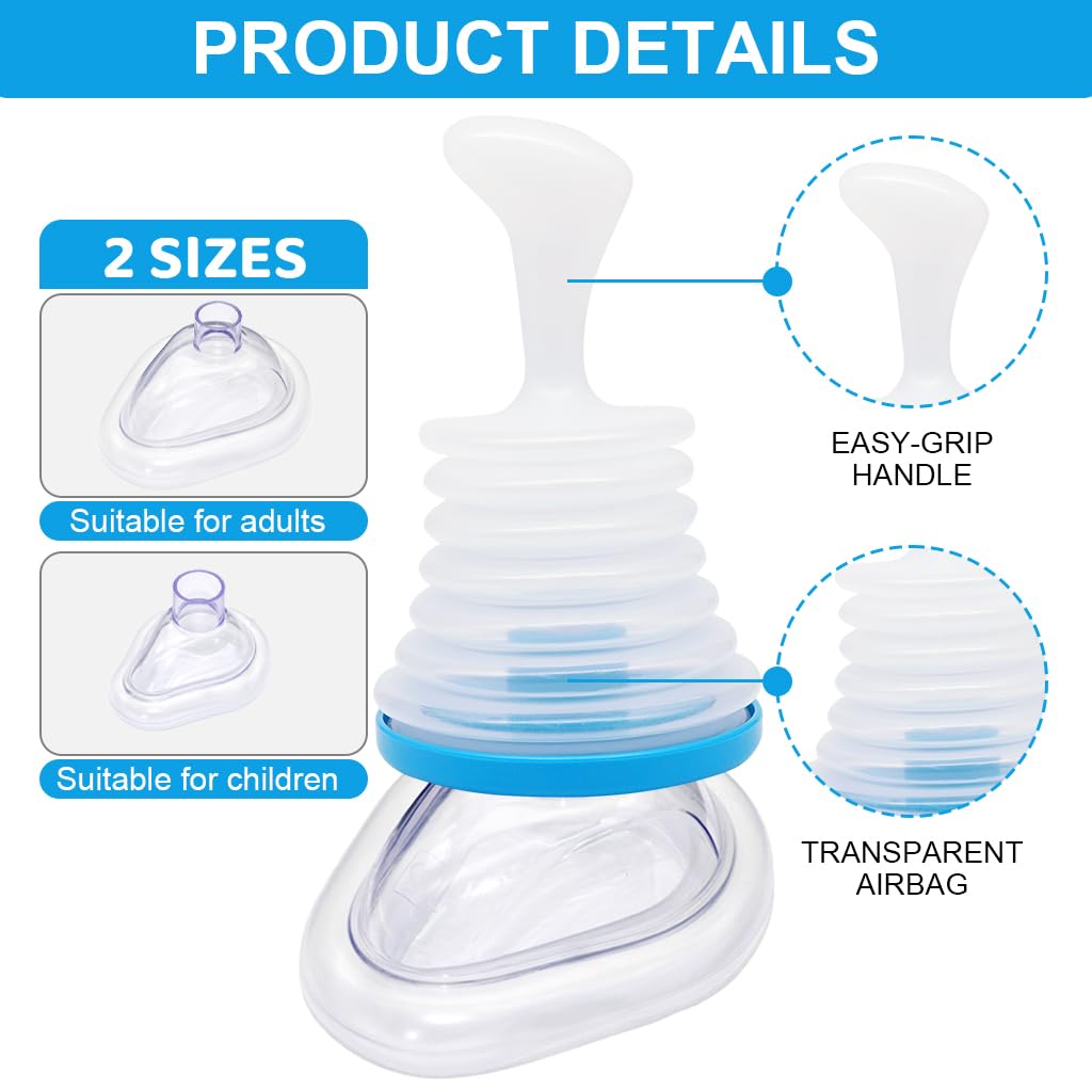 HANNEA Choking Rescue Device for Kids and Adults 2 PCS Portable Emergency Airway Suction