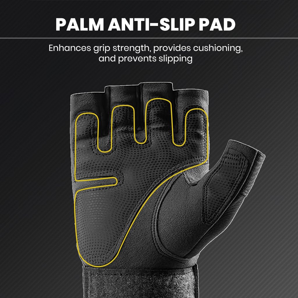 Zibuyu Fingerless Gloves for Boxing and Fitness featuring Textured Palm Grip and Breathable Mesh