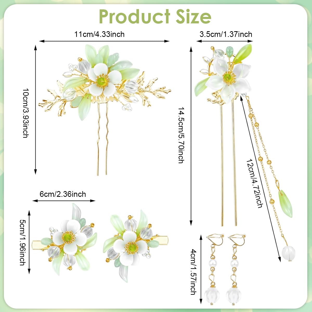 SANNIDHI Juda Hair Pins for Wedding Hairstyles featuring 5Pcs Floral Alloy U Pins | Elegant Tassel Accessories for Women and Girls