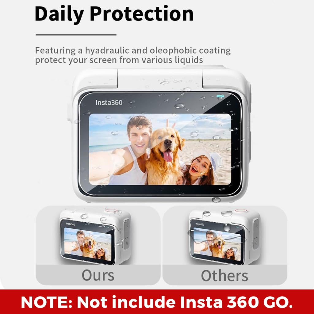 ZORBES Screen Protector for Insta 360 GO 3 with 9H Tempered Glass and Anti Glare Lens | 2 Set