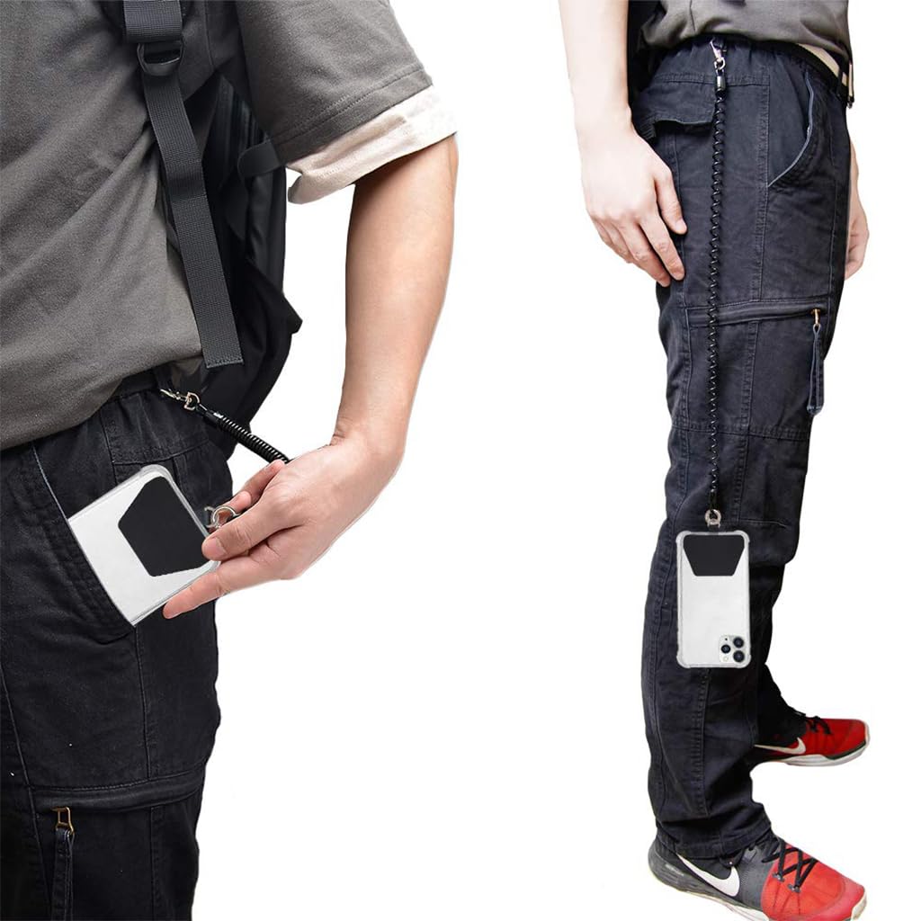 Zeitel Phone Lanyard Tether for Outdoor Hiking and Cycling with Stretchy Strap Patch 3PCS