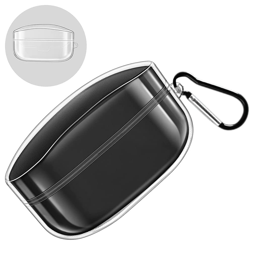 ZIBUYU Clear Soft Silicone Case for Sony WF-1000XM4 featuring 2mm protection and lanyard hole | Slim transparent anti scratch cover