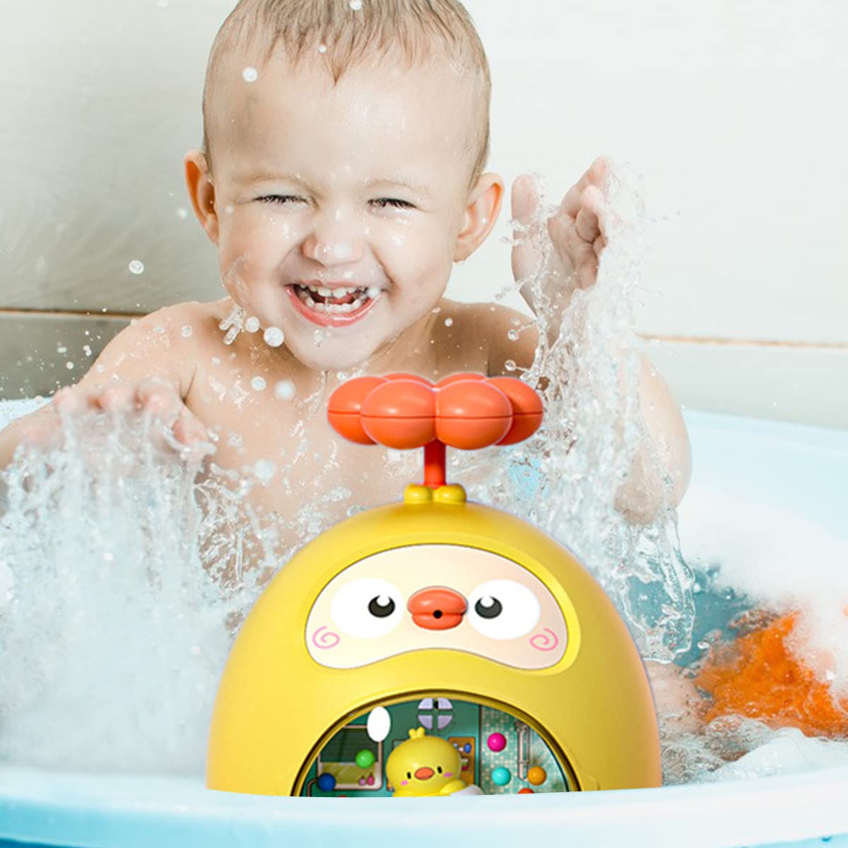 PATPAT® Roly-Poly Toy for Baby Kids Baby Bath Toys Fun Duck Water Spray Toy Cartoon Bath Toy Sprinkler Toy Bathtub Toy Gift Toy for Baby Toddler Infant 3-12 Months