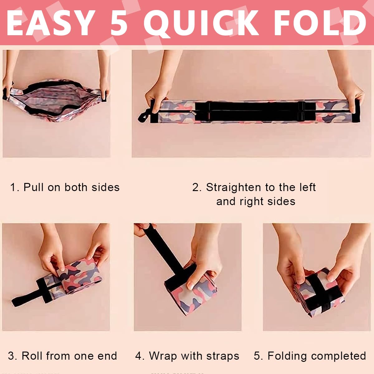 MAYCREATE Reusable Shopping Bag for Grocery with Dual Handles and Zipper | 2Pcs 40×40cm Nylon Foldable Waterproof Tote