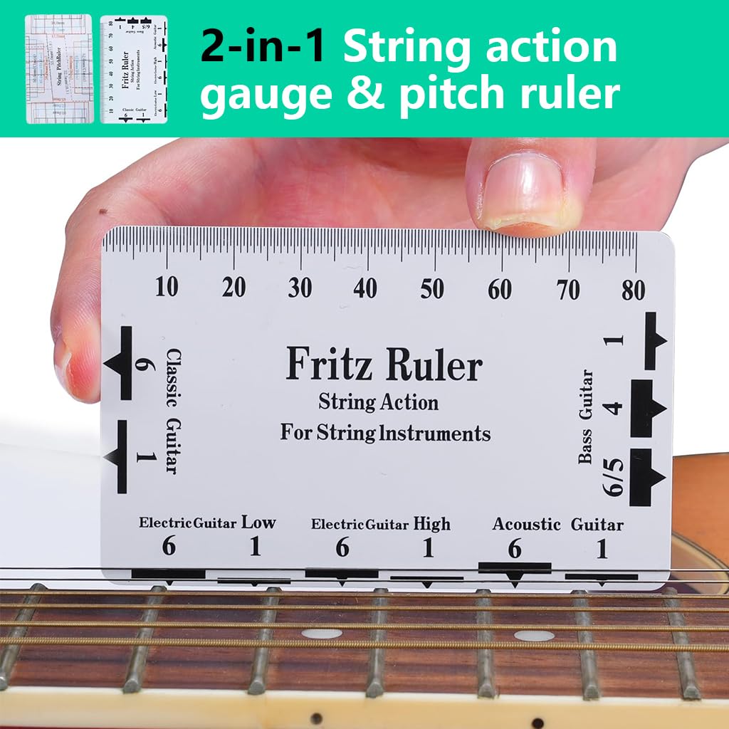 HASTHIP Guitar Repair and Maintenance Tool Kit for DIY Setup with 23 Tools | Ruler and Zipper Case