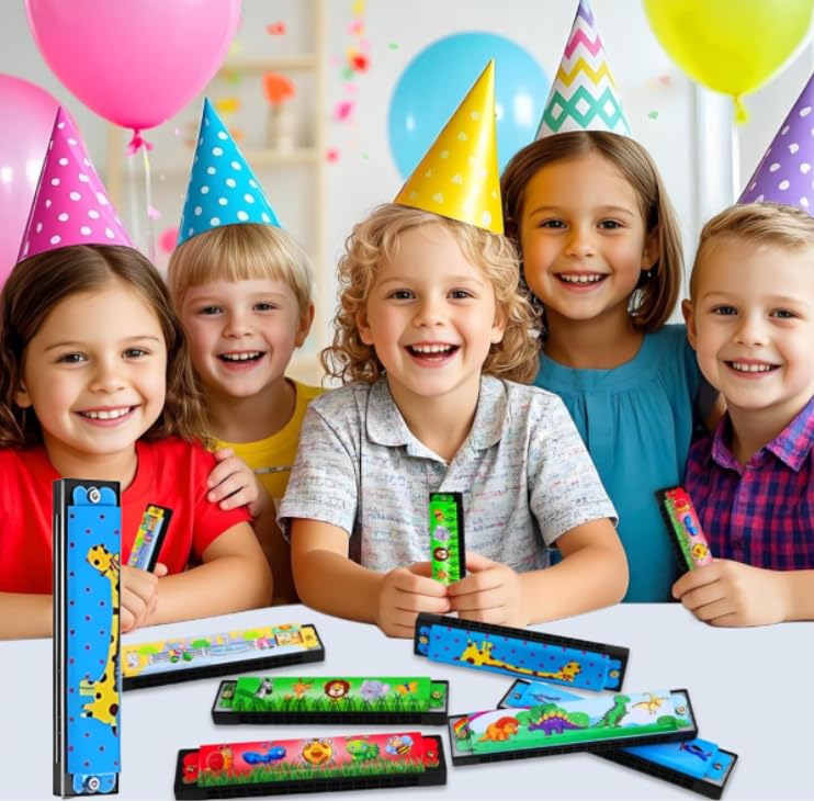 ZIBUYU Mouth Organ for Kids Beginners with 16 Hole Double Row Design and Metal Reeds | Educational Musical Gift
