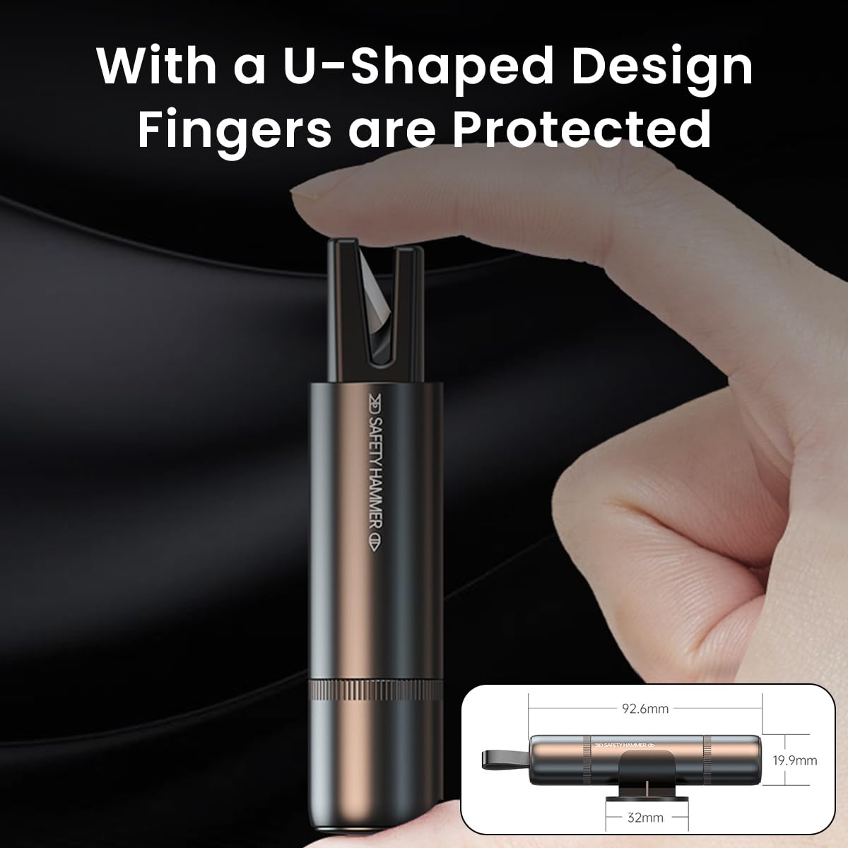 STHIRA Car Window Breaker with Seat Belt Cutter for Emergency Escape featuring Tungsten Steel Bit | 3 PCS Compact Tool