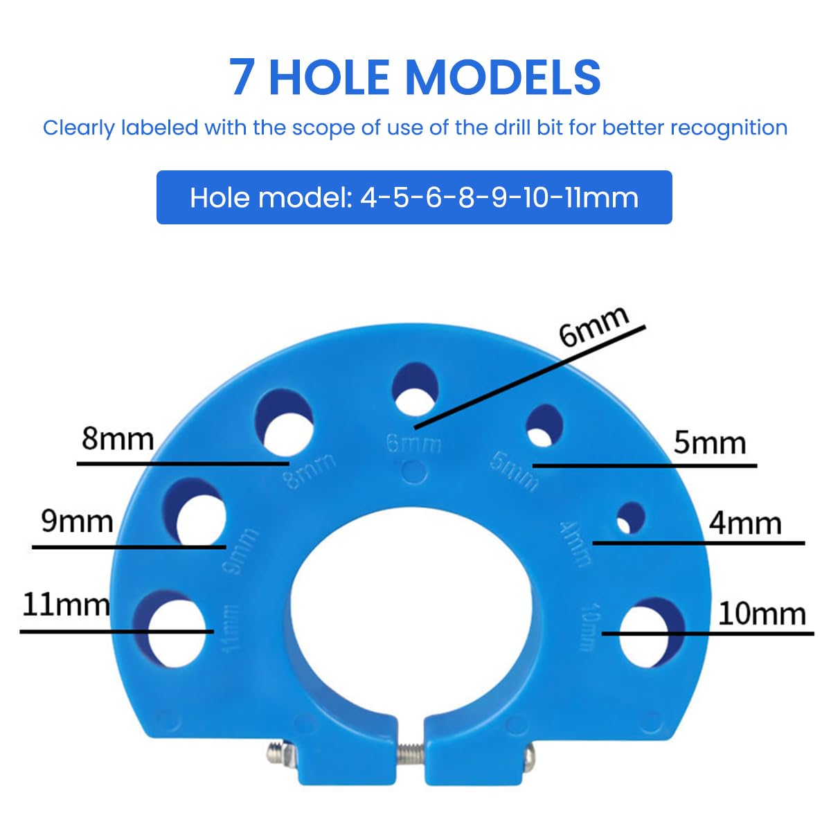 Serplex Drill Bit Sharpener for 4mm–11mm Twist Bits featuring Screw-Fixed Attachment & ABS Build | 3 PCS