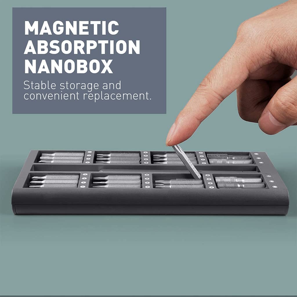 Supvox Screwdriver Set for Phone and Computer Repair with 63 pcs Bits and Magnetic Handle | Chrome Vanadium Steel