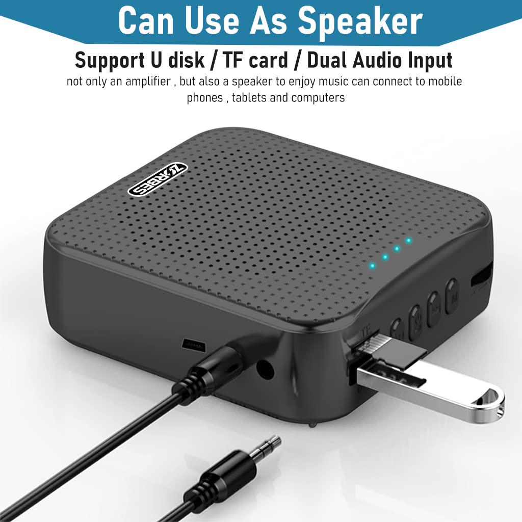 ZORBES Bluetooth Voice Amplifier for Teachers and Tour Guides with 5W DSP Noise Reduction | 2200mAh USB Rechargeable Speaker and Wired Headset