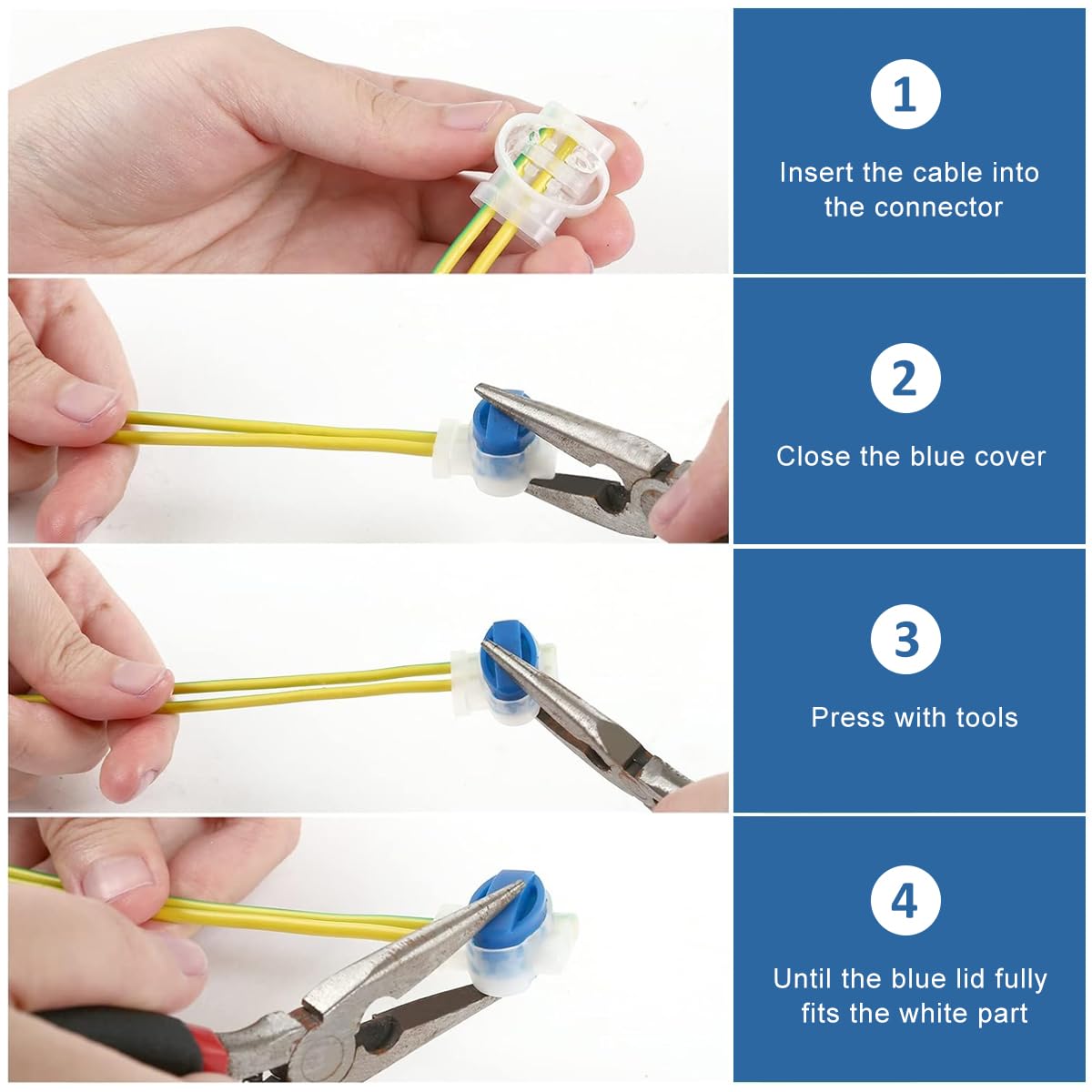 Serplex Wire Connectors for Robotic Lawn Mowers with T Bridge Lock System | 20Pcs 22 14 AWG Waterproof ABS