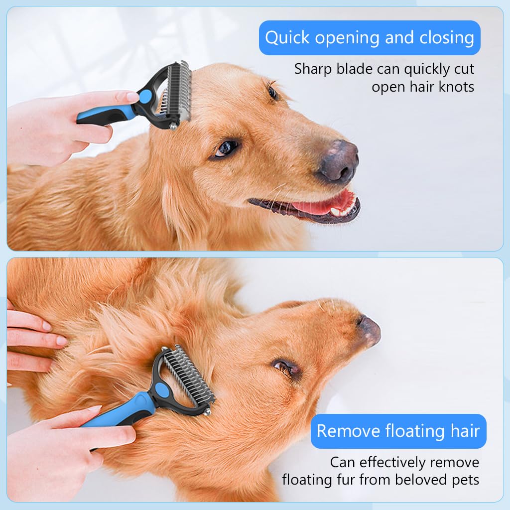 Qpets® Dogs Shedding Tool for Long matted Haired Pet