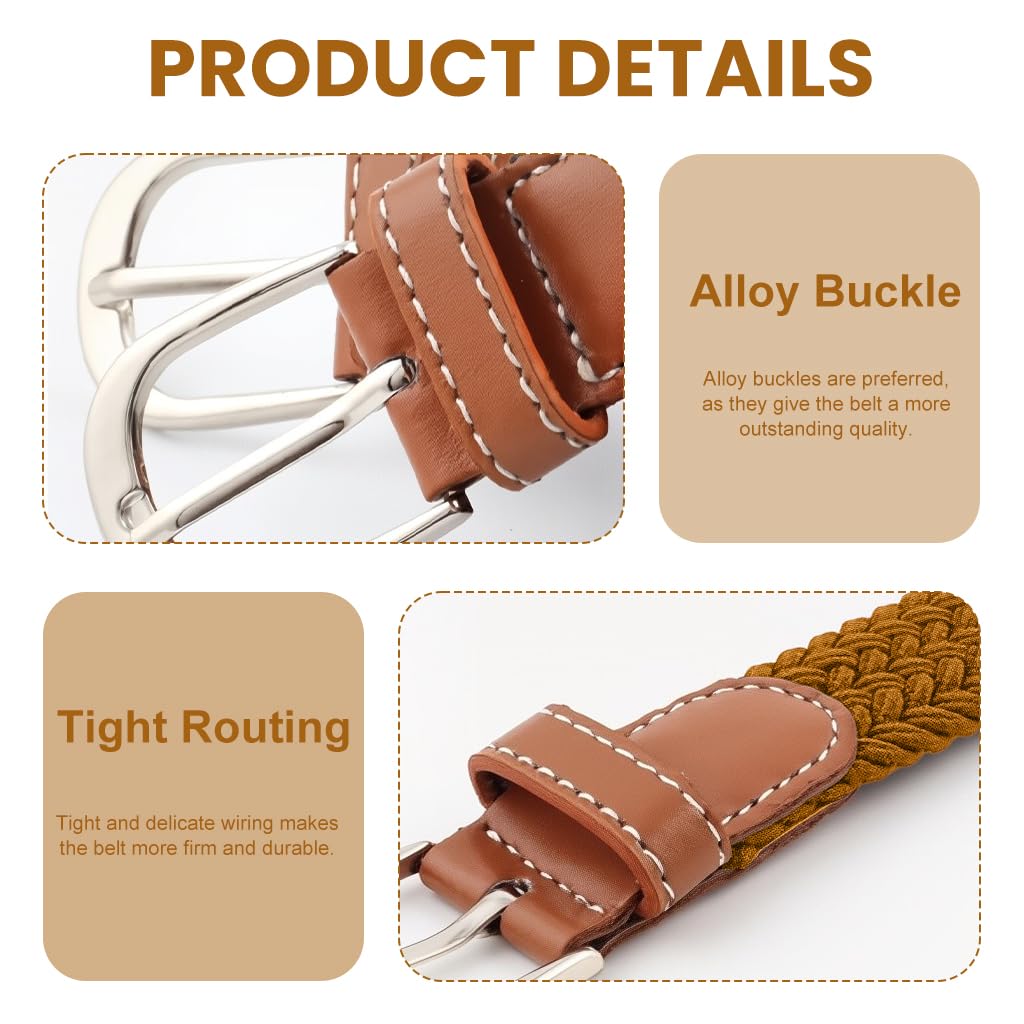 Zibuyu Nylon Woven Belt for Daily Wear with Hole Free Pin Buckle | Elastic 100cm Unisex Accessory
