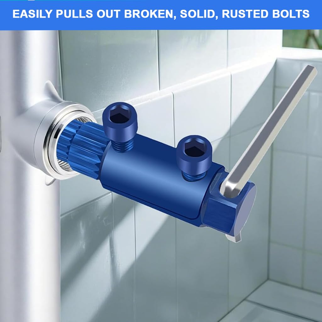 Serplex Faucet Angle Valve Broken Wire Extractor for 1/2 in and 1 in Threads with Dual Screw Design | Stainless Steel Tool