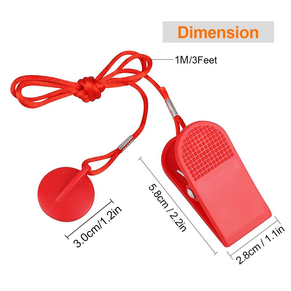 Zibuyu Treadmill Safety Key for Universal Use with Magnetic Round Lock | Compatible with Most Brands