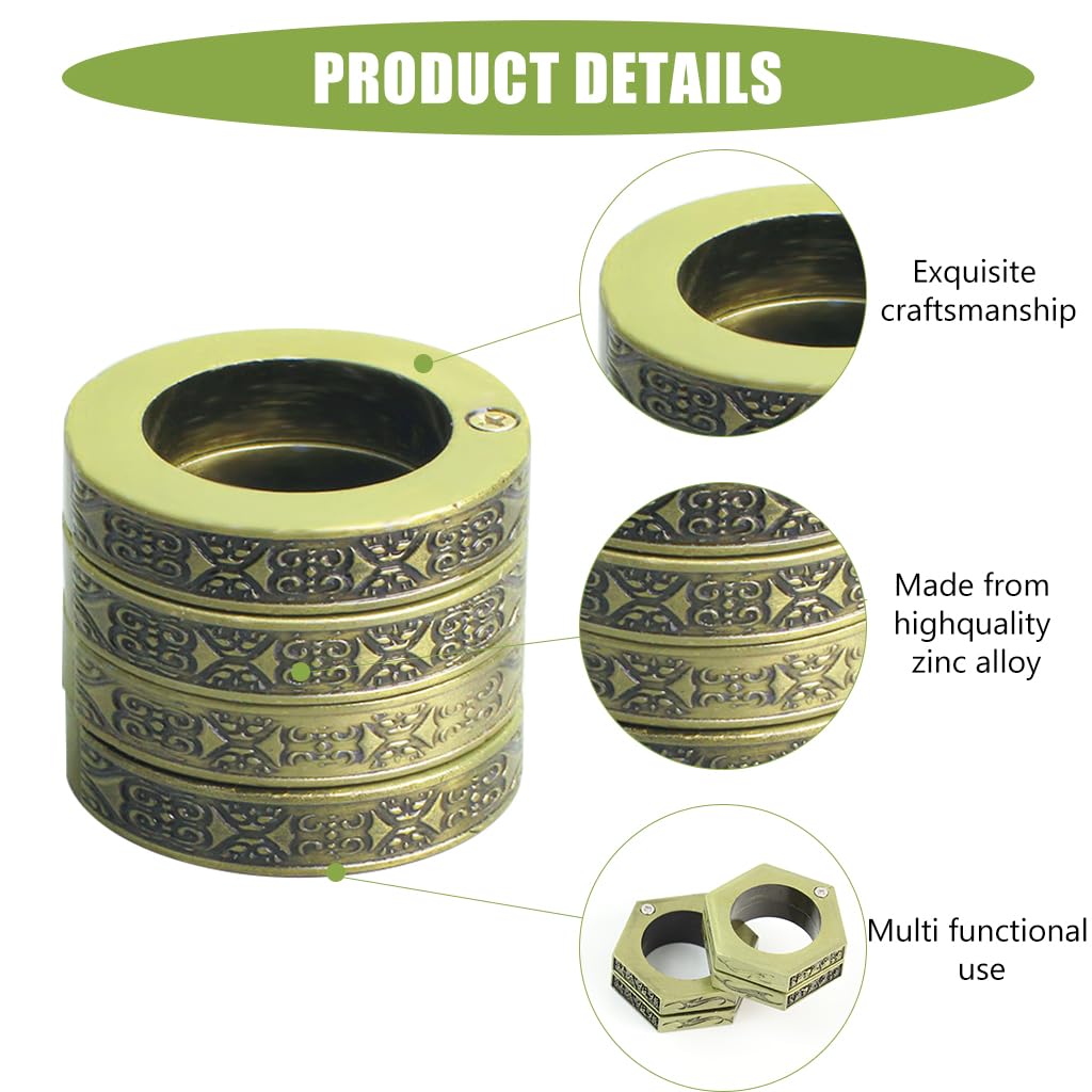 Zibuyu Cotton Foldable Keyrings 2PCS featuring Intricate Zinc Alloy Bronze Detailing