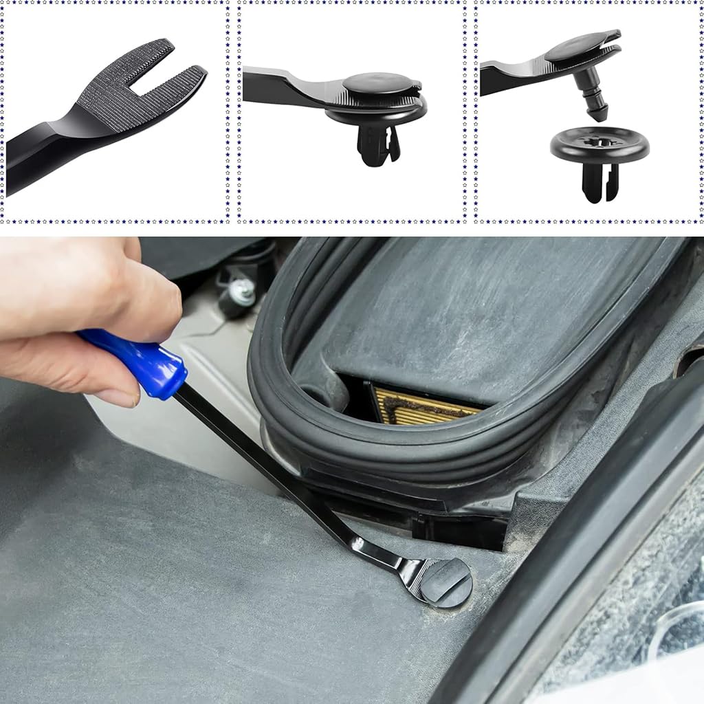ZIBUYU Auto Trim Removal Tool Kit 5PCS with Non Scratch Pry Design for Car Interior | Ergonomic and Scratch Free Tools for Panel Disassembly