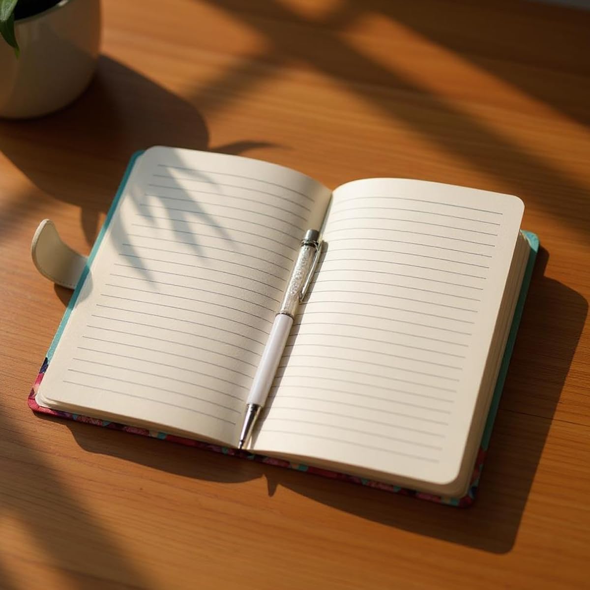 Climberty Butterfly Diary for Girls with Closure and Ballpoint Pen 7.5 x 5.3 in | Soft PU Cover Notebook