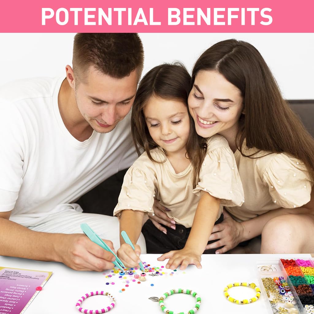 SANNIDHI Bracelet Making Kit for DIY Jewelry with 5100 Clay Beads and Charms | Gift Set